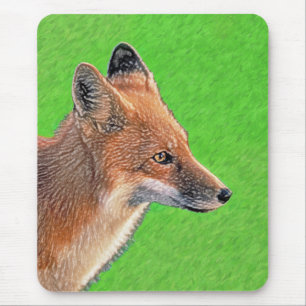 Red Fox Painting - Original Wildlife Art Mouse Pad