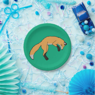 Red Fox Paper Plate