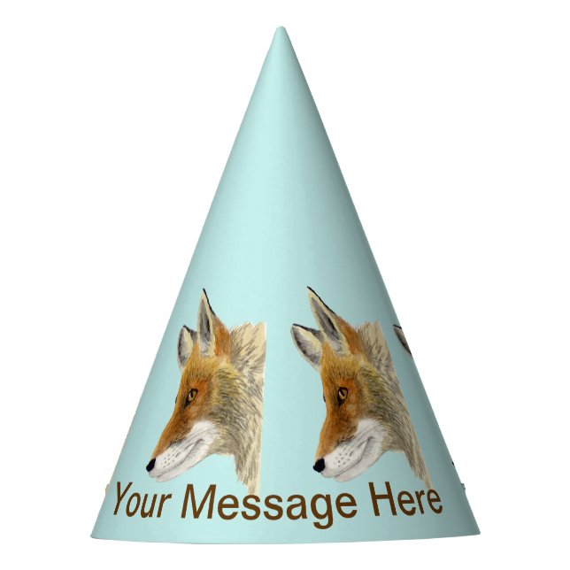 Red Fox Party Hat (Front)