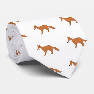 Red Fox Pattern Tie