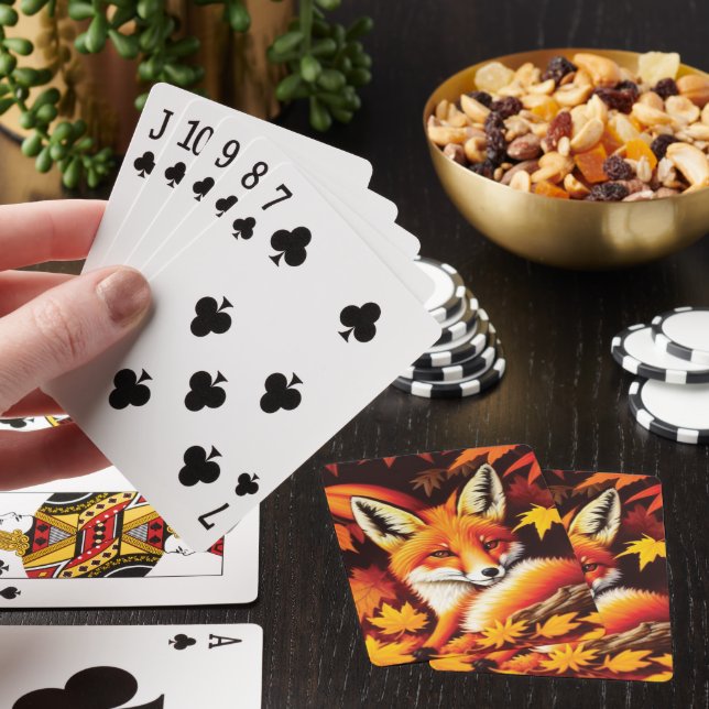 Red Fox Playing Cards (In Situ)
