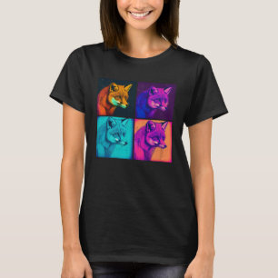 Red Fox Pop Illustration Colorful Animal Women 1 T-Shirt