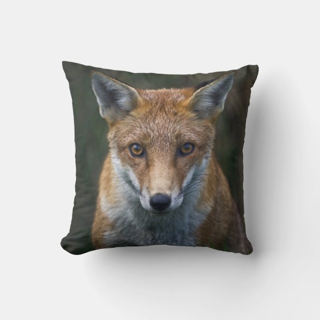 Red Fox Portrait Pillow (Front)