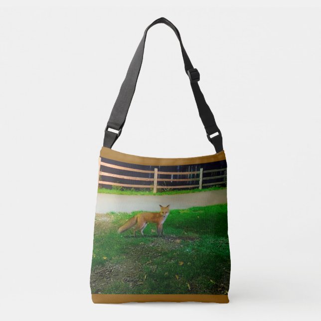 Red Fox Purse Crossbody Bag (Front)