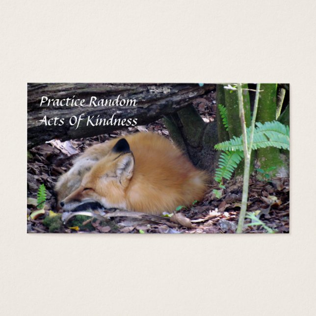 Red Fox Random Acts of Kindness Card (Front)