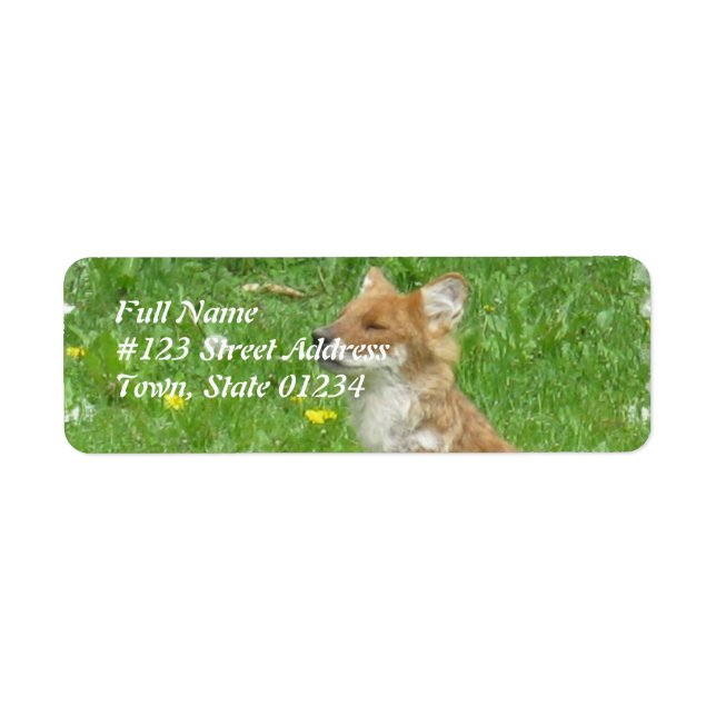 Red Fox Return Address Label (Front)