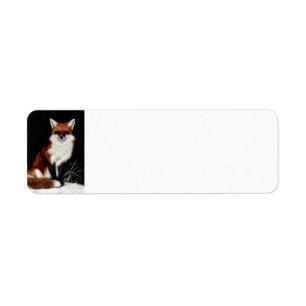 Red Fox Return Address Label