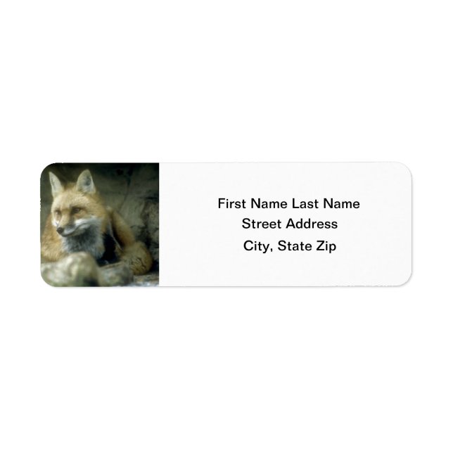 Red Fox Return Address Label (Front)