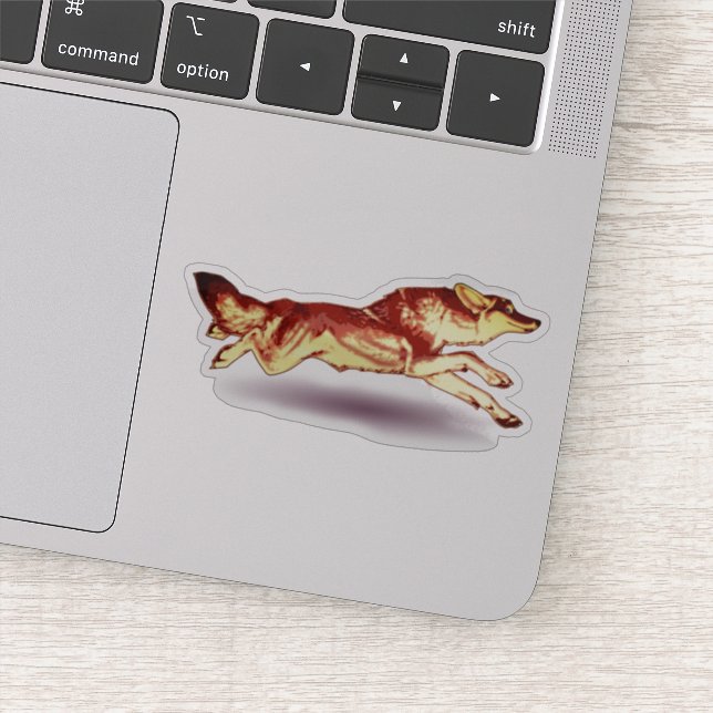 Red fox running dog (Detail)