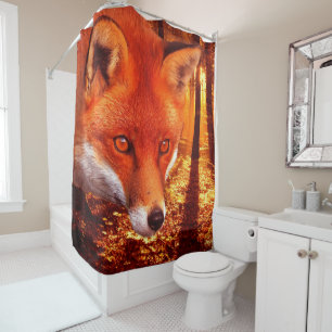 Red Fox Shower Curtain