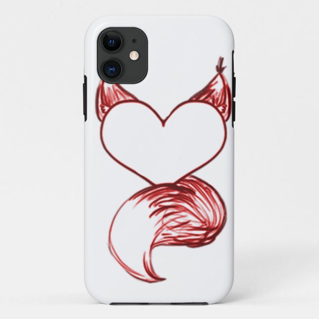 Red Fox Sketchstyle Phone Case (Back)
