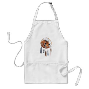 Red Fox Sleeping on Dreamcatcher Standard Apron