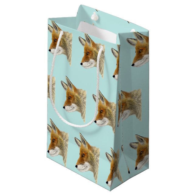 Red Fox Small Gift Bag (Front Angled)