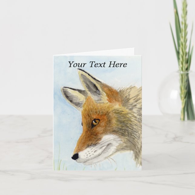Red Fox Thank You Card (Front)