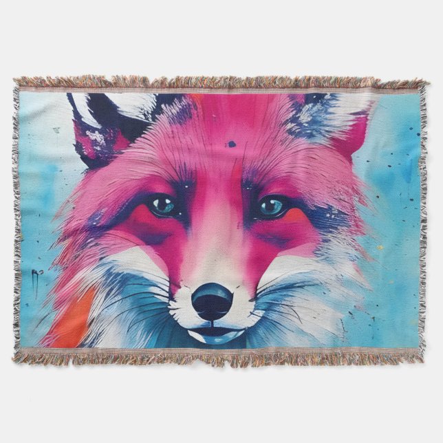 Red Fox Throw Blanket (Front)
