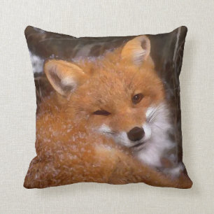 "Red Fox" Throw Pillow