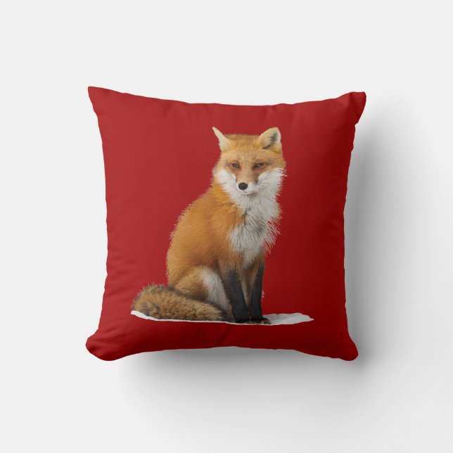 'Red Fox' Throw Pillow (Front)