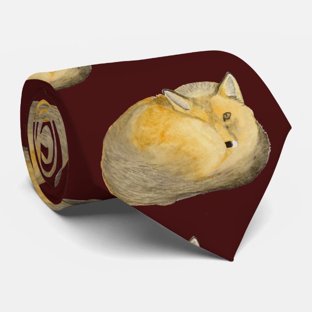 Red Fox Tie (Rolled)