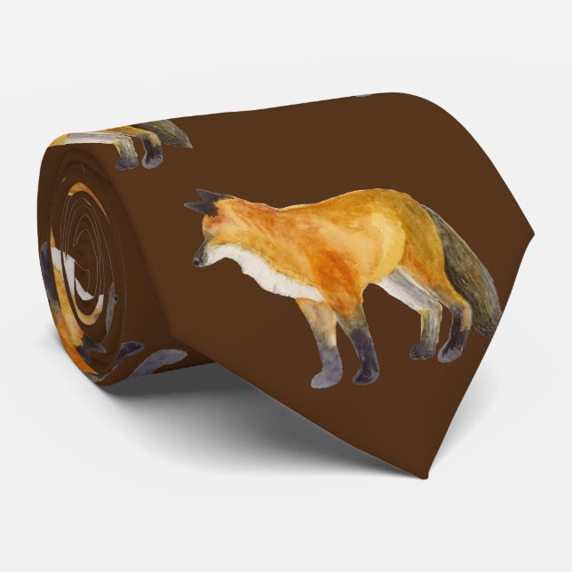 Red Fox Tie (Rolled)