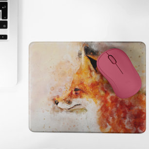 Red Fox Watercolor Portrait 03 Mouse Pad