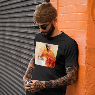 Red Fox Watercolor Portrait 03 T-Shirt