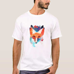 Red Fox Wild Nature Animal Colours Art T-Shirt