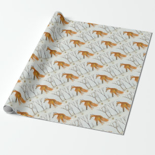 Red Fox wrapping paper