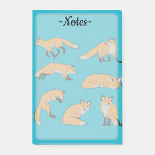 Red Foxes Post-it Notes