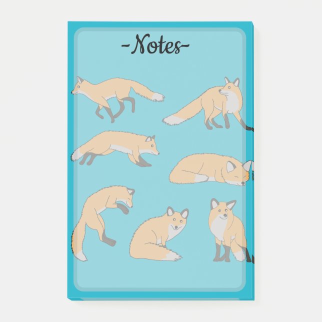 Red Foxes Post-it Notes (Front)