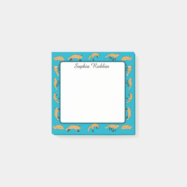 Red Foxes Post-it Notes (Front)