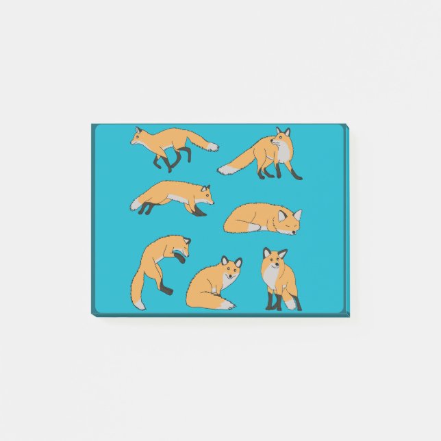 Red Foxes Post-it Notes (Front)