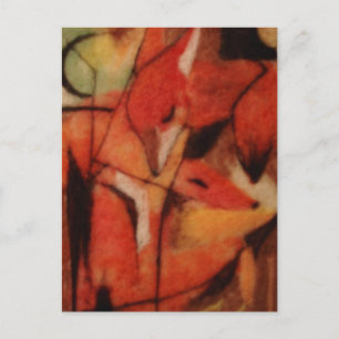 Red Foxes Postcard
