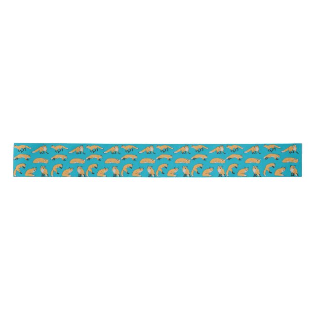 Red Foxes Satin Ribbon (Front)