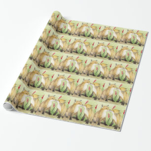 Red Foxes Wrapping Paper