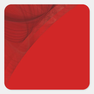 Red Fractal Background Square Sticker