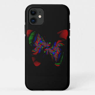 red fractal butterfly iPhone 11 case