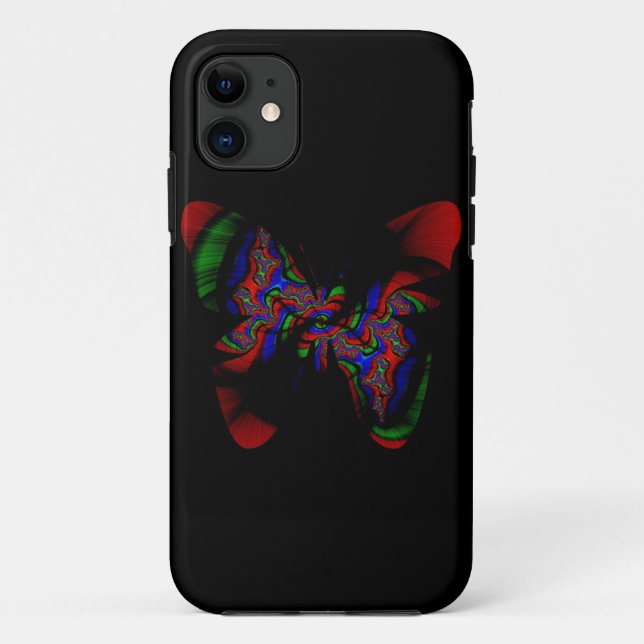 red fractal butterfly Case-Mate iPhone case (Back)