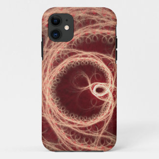 Red Fractal Heart iPhone 11 Case