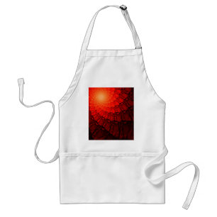 Red Fractal Pattern Standard Apron