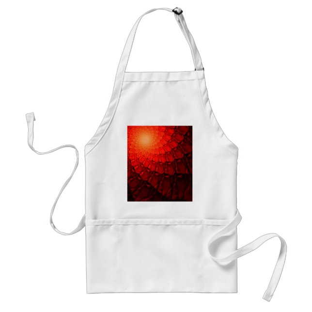 Red Fractal Pattern Standard Apron (Front)