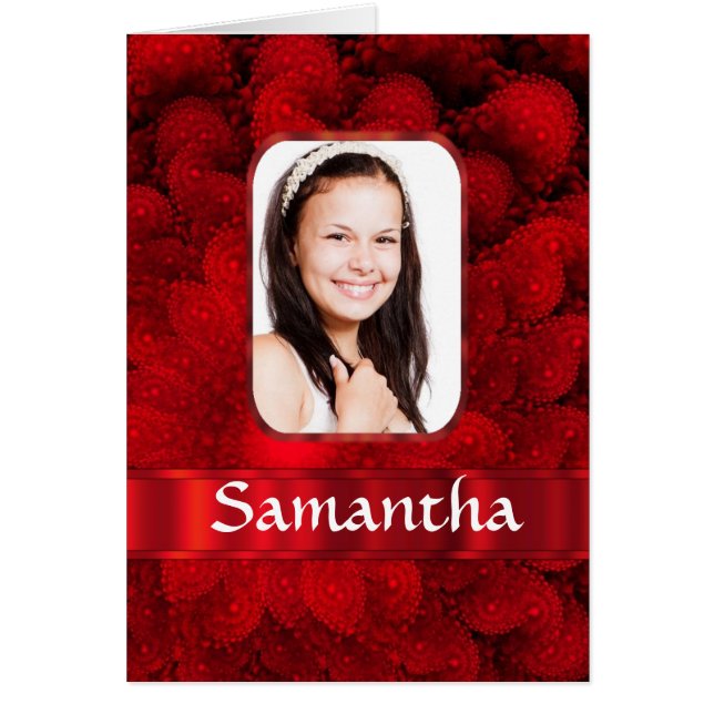 Red fractal photo border (Front)