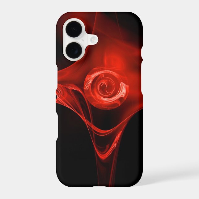 RED FRACTAL ROSE IN BLACK (Back)