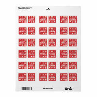 Red Fragile Handle with Care Mailing Label images5