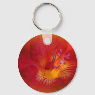 Red Freesia Flower Items Key Ring