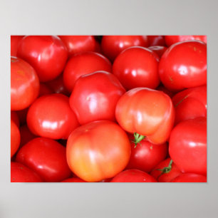 Red Fresh Juicy Tomatoes Kitchen Poster