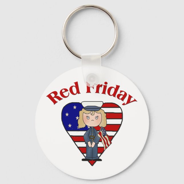 Red Friday Female Key Ring (Front)