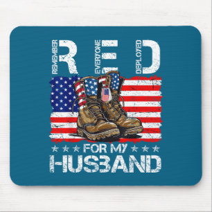Red friday for my husband flag us remember everyon mouse pad