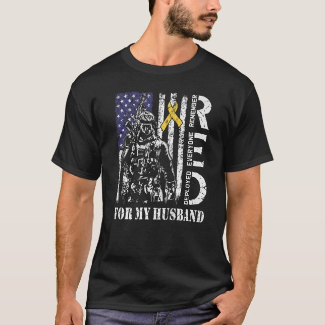 Red Friday For My Husband Remember Everyone Deploy T-Shirt (Front)