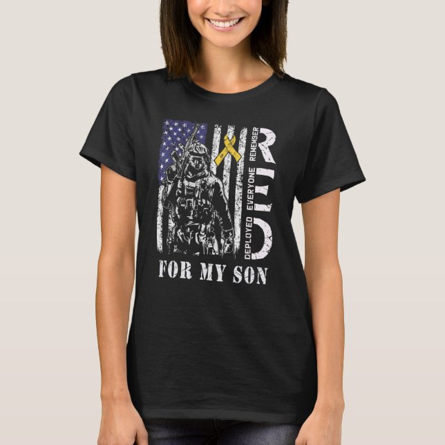 Red Friday For My Son Remember Everyone Deployed M T-Shirt (Front)