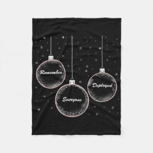 Red Friday Military Christmas Remember Everyone  Fleece Blanket